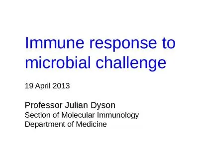 Immune response to microbial challenge