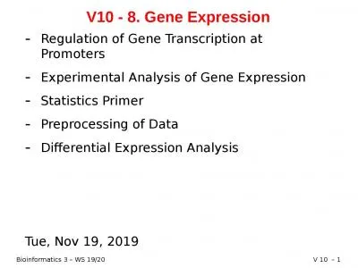 V10   - 8. Gene Expression