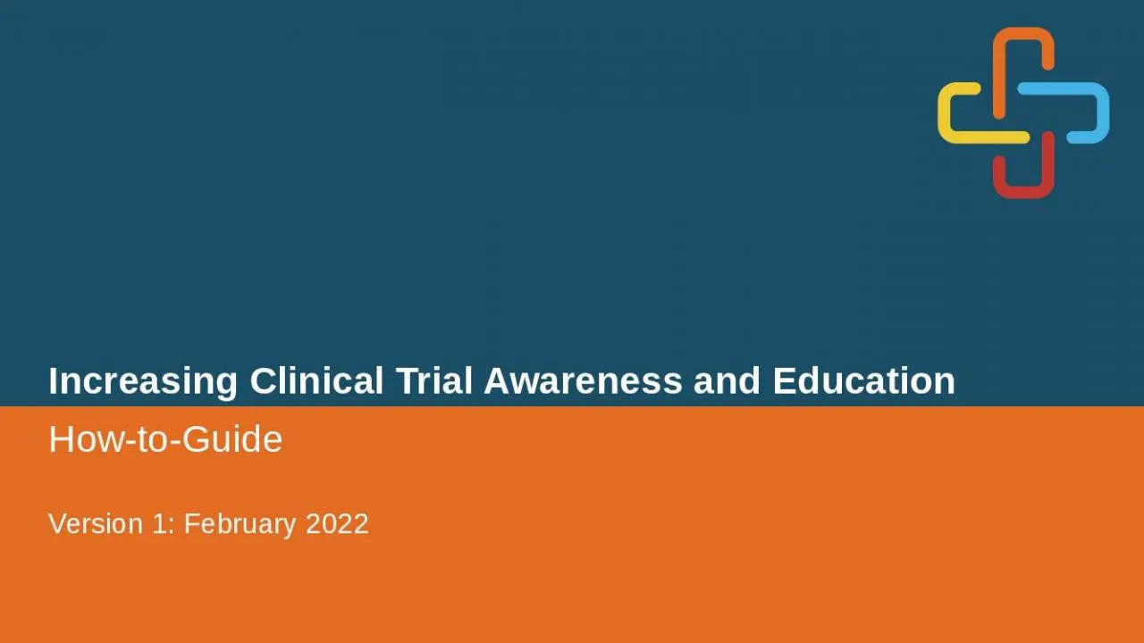 PPT-Increasing Clinical Trial Awareness and Education