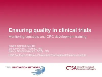 Ensuring quality in clinical trials