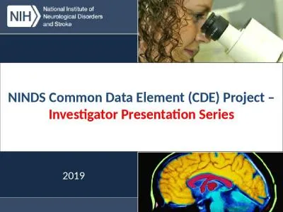 NINDS Common Data Element (CDE) Project –