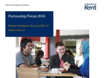 Partnership Forum 2018 Partner Institution Survey 2016/17