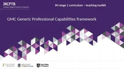 GMC Generic Professional Capabilities framework