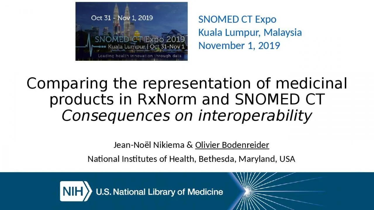 PPT-Comparing the representation of medicinal products in RxNorm and SNOMED CT