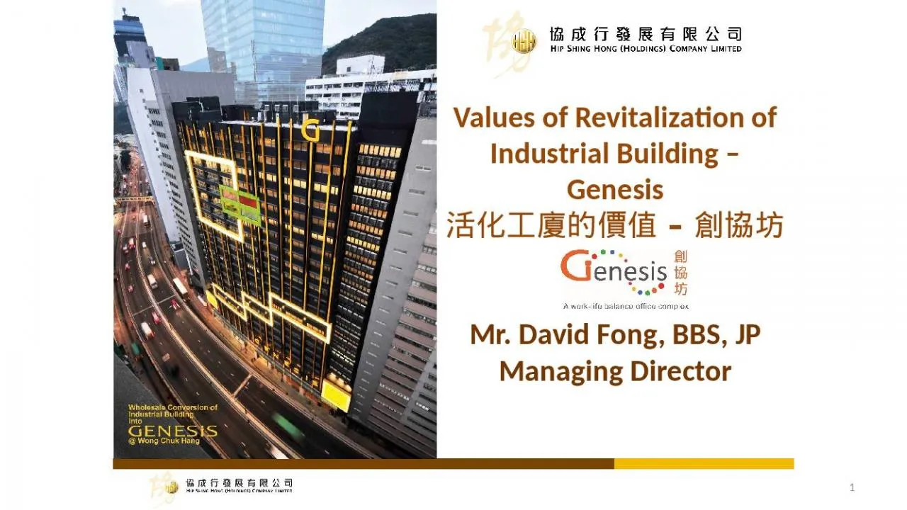 PPT-Values of Revitalization of Industrial Building – Genesis