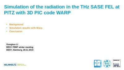 Simulation of  the  radiation in the THz