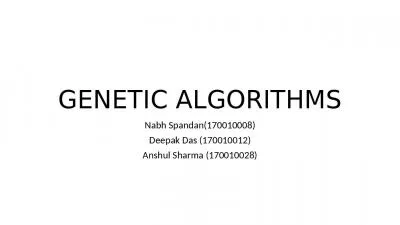 GENETIC ALGORITHMS Nabh Spandan(170010008)