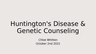 Huntington's Disease & Genetic Counseling