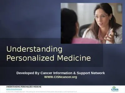 Understanding Personalized Medicine