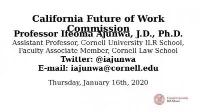 California Future of Work Commission