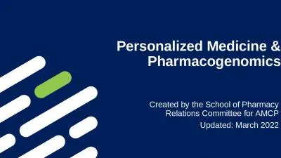 Personalized Medicine &