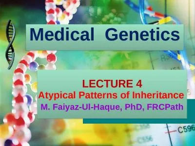 Medical  Genetics LECTURE