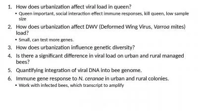 How does urbanization  affect