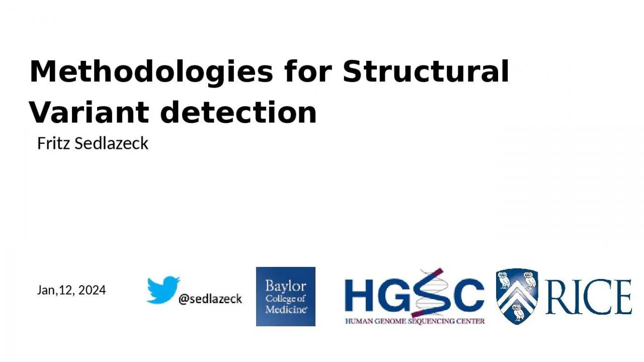 PPT-Methodologies for Structural Variant detection 