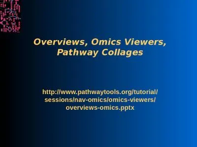 Overviews, Omics Viewers, Pathway Collages