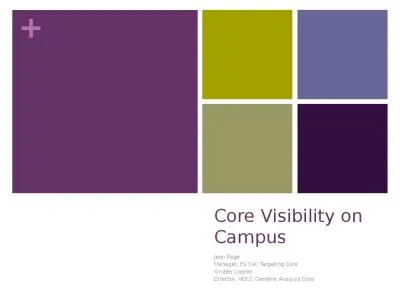 Core Visibility on Campus