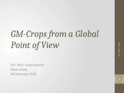 GM-Crops from a Global Point of View