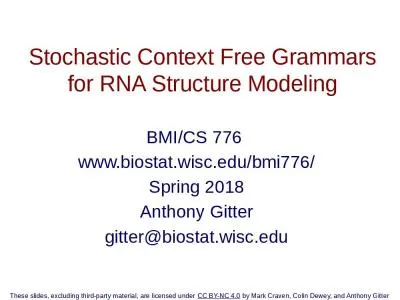 Stochastic Context Free Grammars for RNA Structure Modeling