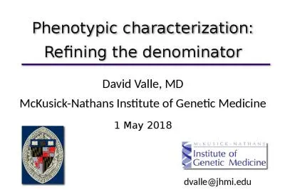 Phenotypic characterization: