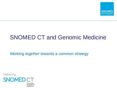 SNOMED CT and Genomic Medicine