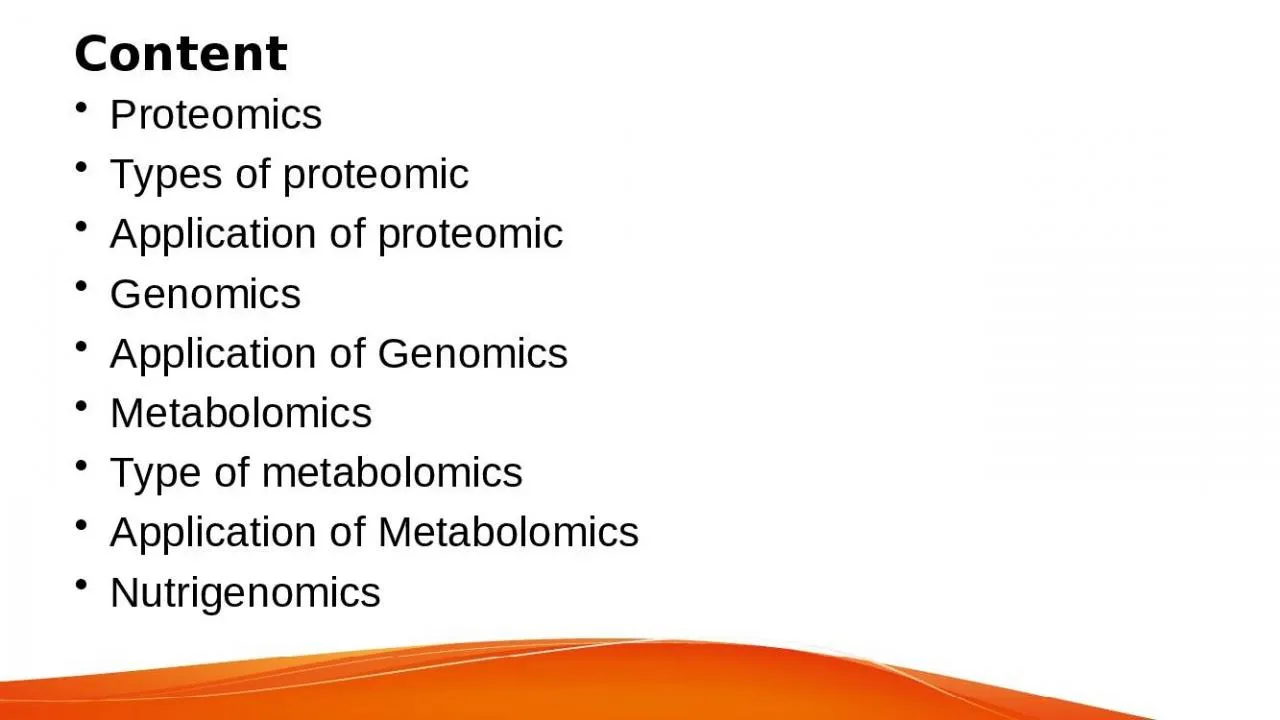 PPT-Content Proteomics Types of proteomic