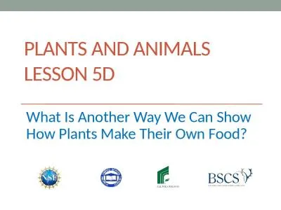 Plants and Animals Lesson