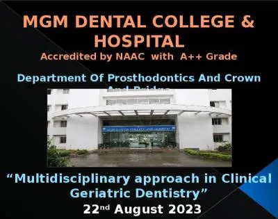 MGM DENTAL COLLEGE & HOSPITAL