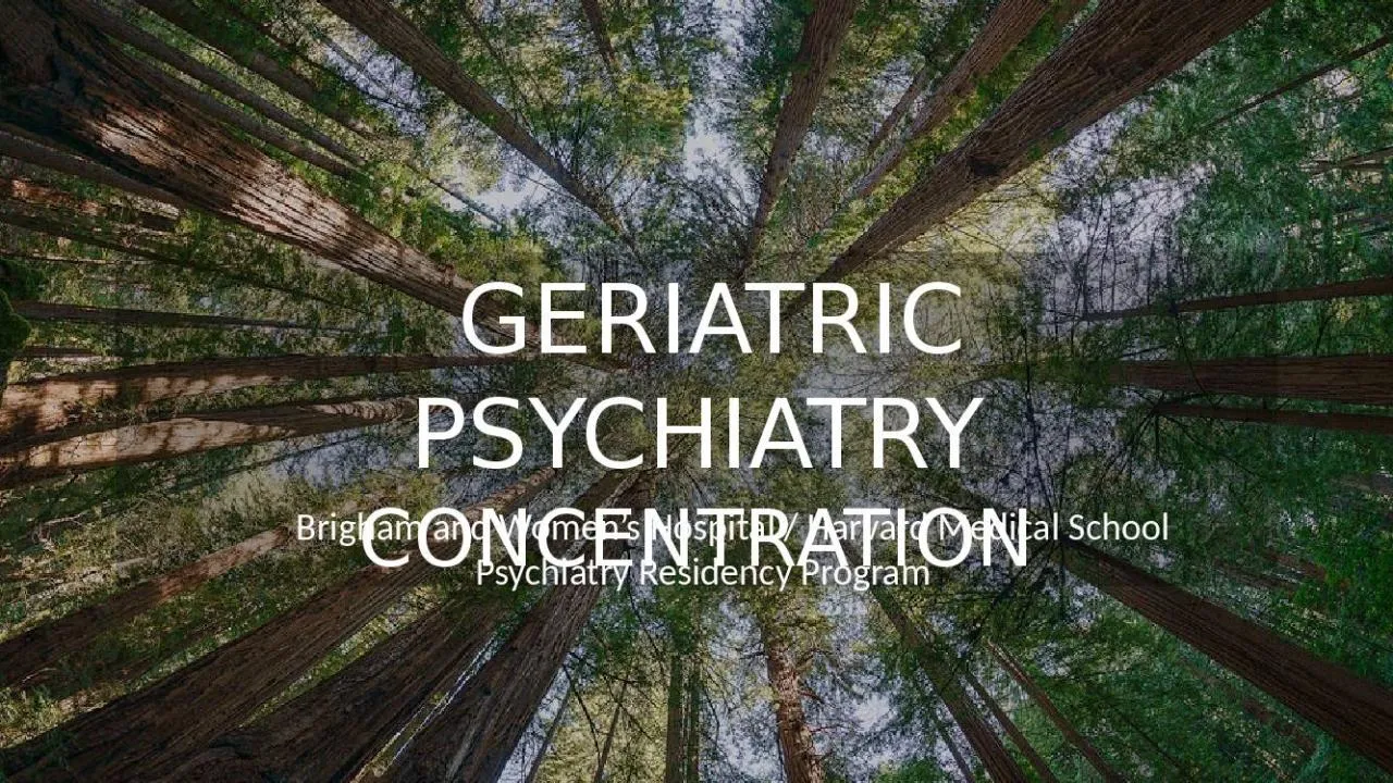 PPT-GERIATRIC PSYCHIATRY CONCENTRATION