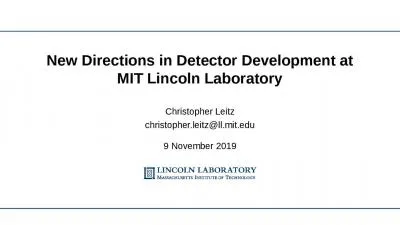 Christopher Leitz christopher.leitz@ll.mit.edu