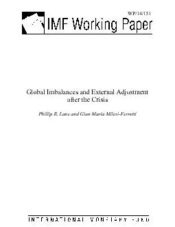 Global Imbalances and External Adjustment after the Crisis Phillip R.