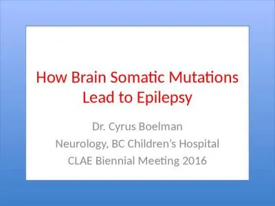 How Brain Somatic Mutations Lead to Epilepsy