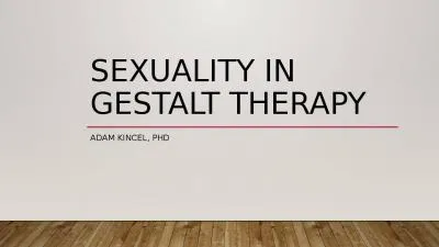 Sexuality in Gestalt Therapy