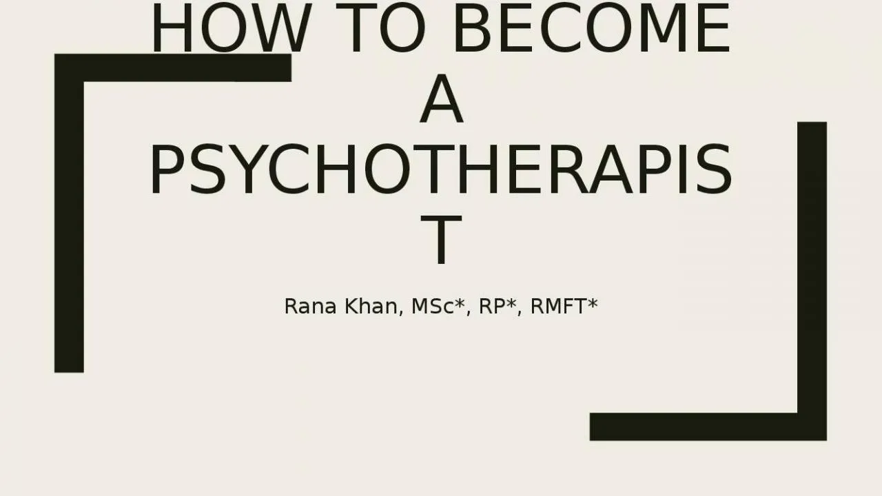 PPT-How to become a psychotherapist