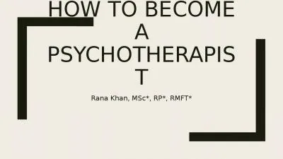 How to  become  a  psychotherapist