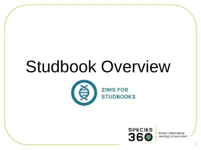 Studbook Overview  1 Studbook Overview