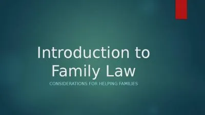 Introduction to Family Law