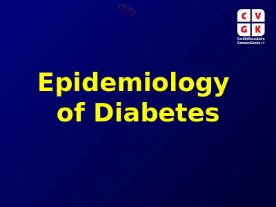 Epidemiology  of  Diabetes