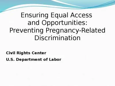 Ensuring Equal Access  and Opportunities: