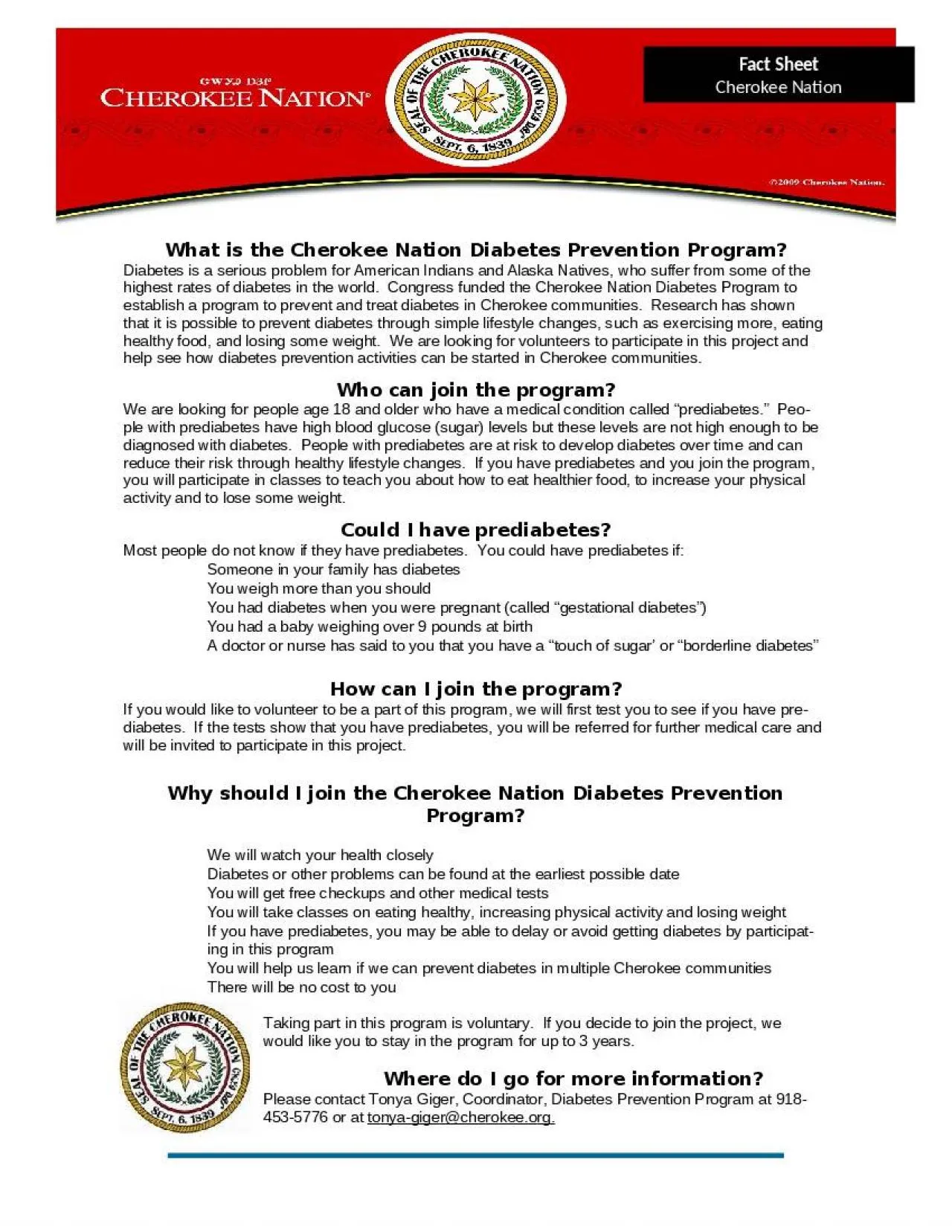 PPT-Fact Sheet Cherokee Nation