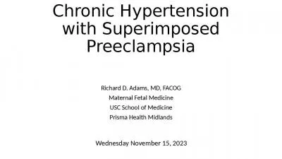 Chronic Hypertension with Superimposed Preeclampsia