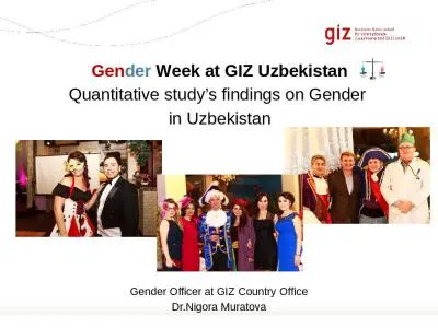 Gen der   Week at  GIZ  Uzbekistan