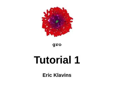 gro Tutorial 1 Eric Klavins