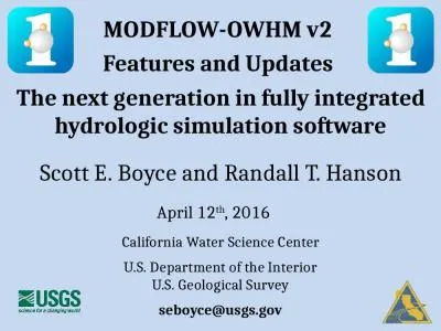 MODFLOW-OWHM v 2  Features