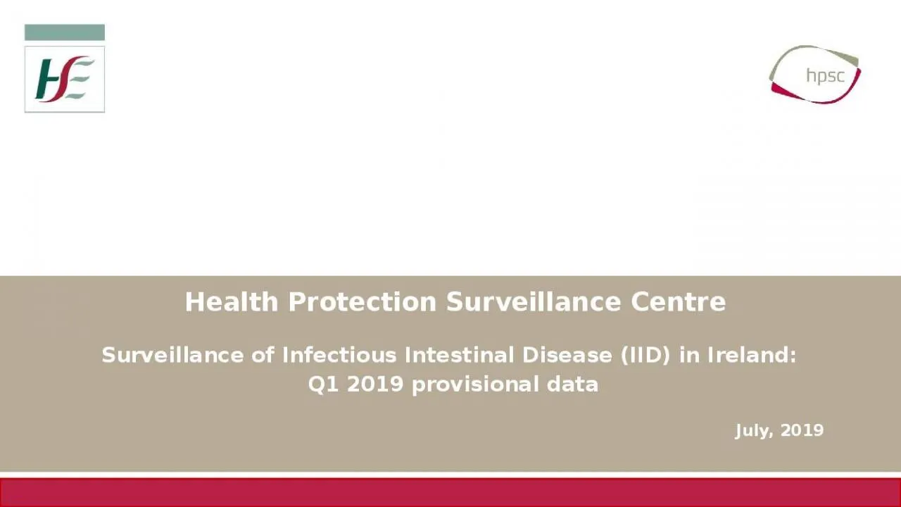 PPT-Surveillance of Infectious Intestinal Disease (IID) in