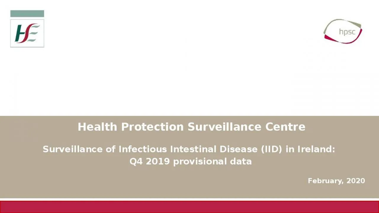 PPT-Surveillance of Infectious Intestinal Disease (IID) in Ireland: