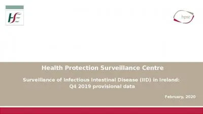 Surveillance of Infectious Intestinal Disease (IID) in Ireland: