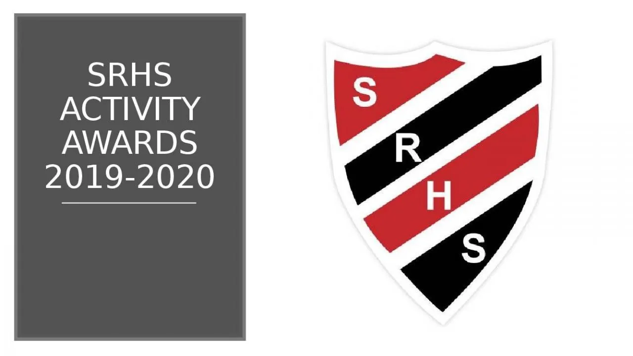 PPT-SRHS ACTIVITY AWARDS 2019-2020