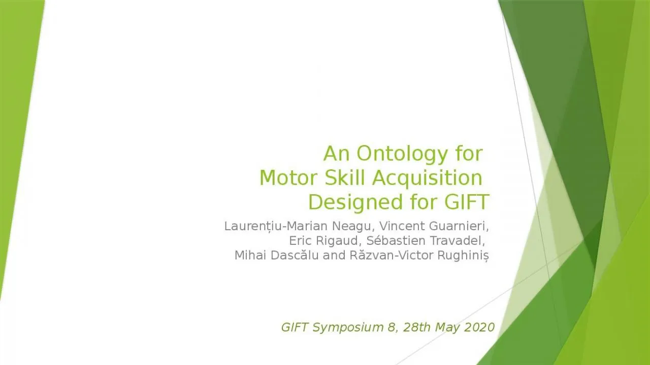 PPT-An Ontology for Motor Skill Acquisition