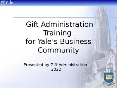 Gift Administration Training