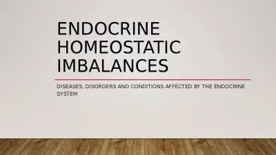 Endocrine Homeostatic Imbalances